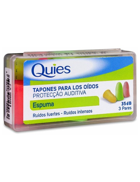 Tapones Espuma Colores Surtidos 6Ud. Quies
