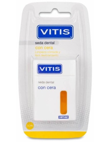 Vitis Seda Dental Con Cera 50 M, 1 Ud