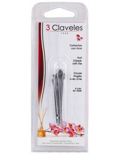 3 Claveles Cortauñas Con Lima 6Cm 1Ud