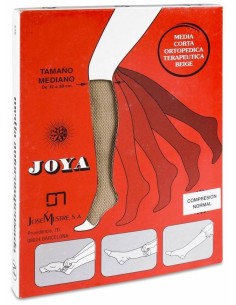Joya Media Corta De Compresión Normal Beige Talla Mediana, 1 Ud