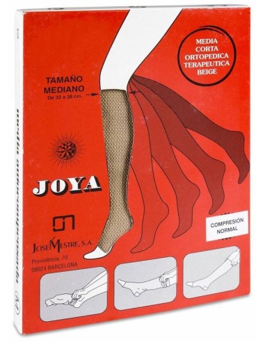 Joya Media Corta De Compresión Normal Beige Talla Mediana, 1 Ud