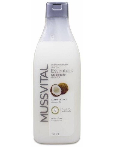 Mussvital Essentials Gel De Baño Aceite De Coco, 750 Ml