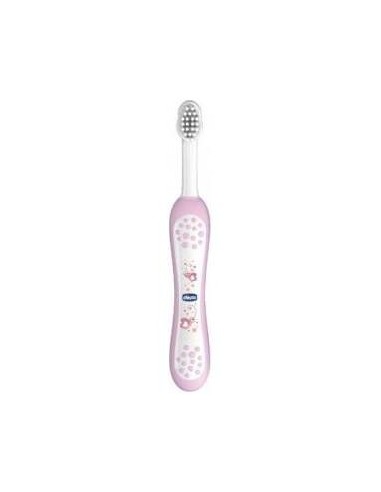 Chicco Cepillo De Dientes De Cerdas Suaves 6M+ Rosa, 1 Ud
