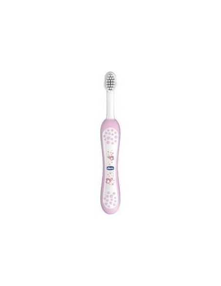 Chicco Cepillo De Dientes De Cerdas Suaves 6M+ Rosa, 1 Ud