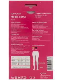 Farmalastic Media Corta (A-D) Compresión Normal T-Extra Grande Beige 1 Par 2