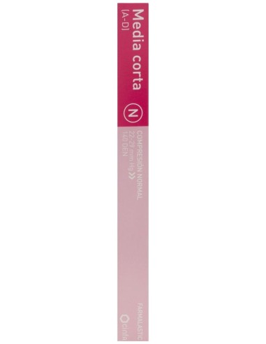 Farmalastic Media Corta (A-D) Compresión Normal T-Extra Grande Beige 1 Par