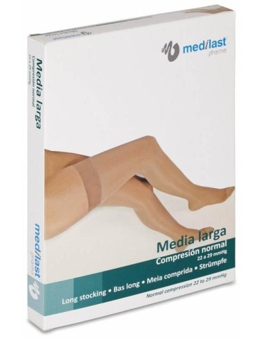 Medilast Media Larga Compresión Normal Beige Talla L, 1 Ud