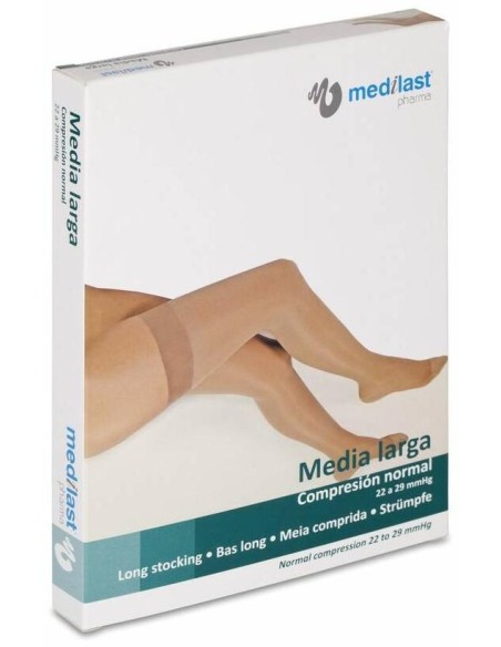 Medilast Media Larga Compresión Normal Beige Talla L, 1 Ud