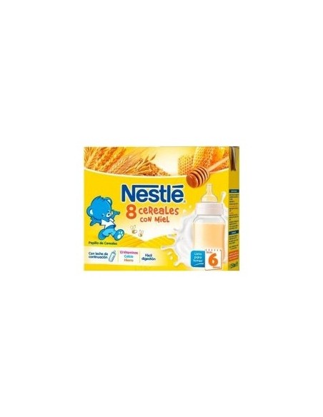 Nestle 8 Cereales Con Miel Brick Listo Para Tomar 2X250Ml