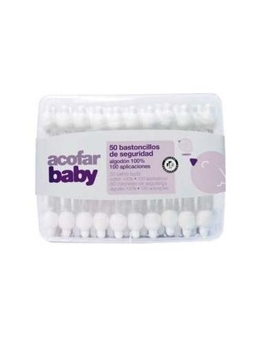 Acofarbaby Bastoncillo Oido Algodón Seguridad 50Un