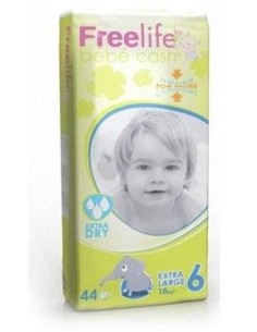 Freelife Cash 6 Pañal Bebé Extra Large +18Kg 44Uds