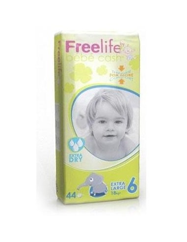Freelife Cash 6 Pañal Bebé Extra Large +18Kg 44Uds