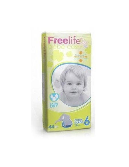 Freelife Cash 6 Pañal Bebé Extra Large +18Kg 44Uds