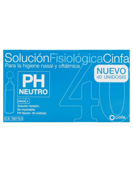 Cinfa Solución Fisiológica, 40 Monodosis