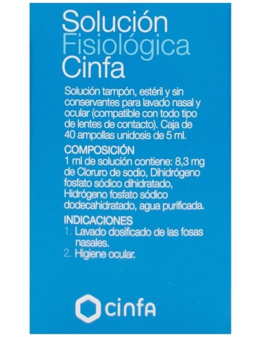 Cinfa Solución Fisiológica, 40 Monodosis