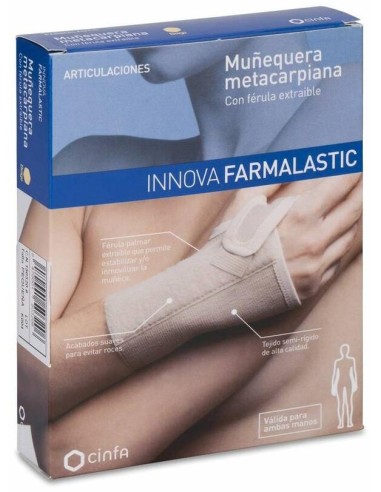 Farmalastic Innova Muñequera Metacarpiana Férula Talla Pequeña, 1 Ud