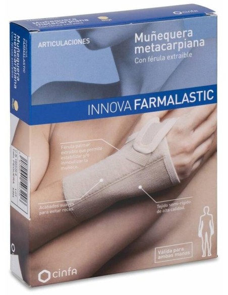 Farmalastic Innova Muñequera Metacarpiana Férula Talla Pequeña, 1 Ud