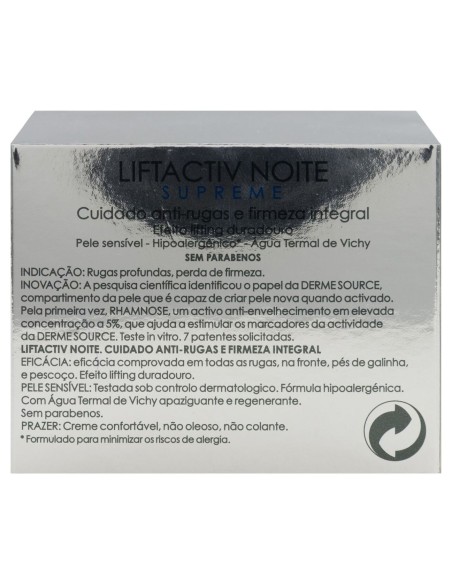 Vichy Liftactiv Noche Tratamiento Antiarrugas Y Firmeza Global, 50Ml