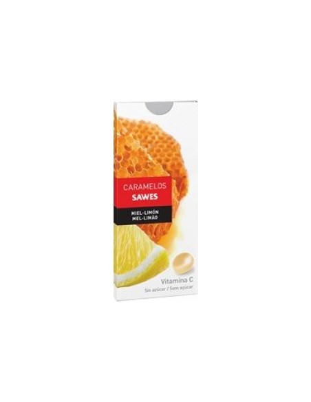 Sawes Caramelos Balsámicos Sin Azúcar Sabor Miel Limón Con Vitamina C En Blister 22G