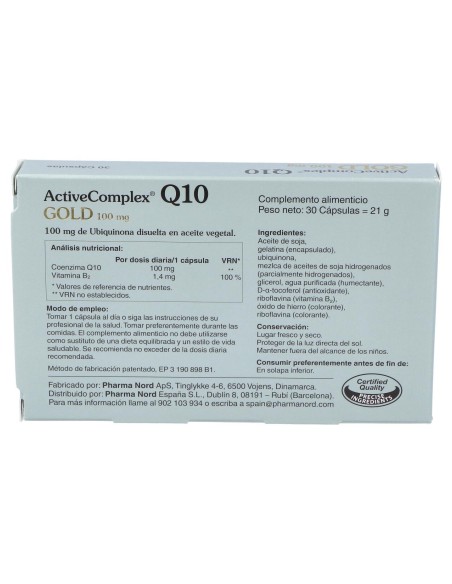 Activecomplex Q10 Gold 100 Mg 30 Caps