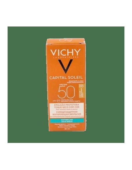 Vichy Capital Soleil Emulsión Facial Tacto Seco Con Color Spf50+ 50Ml