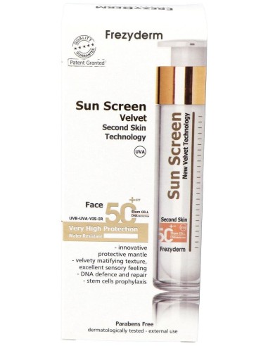 Sun Screen Velvet Face Spf 50+ 50 Ml Frezyderm