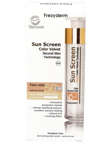 Sun Screen Color Velvet Spf 50+ Crema Solar 50Ml.