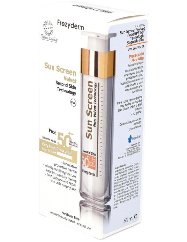 Sun Screen Velvet Face Spf 50+ 50 Ml Frezyderm