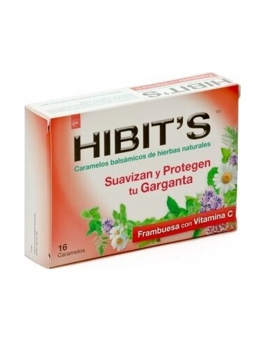 Hibits Caramelos Bals Frambuesa 16 Unid
