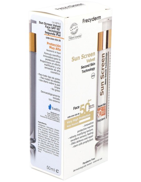 Sun Screen Velvet Face Spf 50+ 50 Ml Frezyderm
