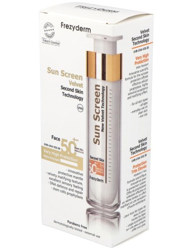 Sun Screen Velvet Face Spf 50+ 50 Ml Frezyderm