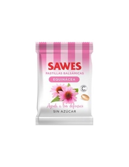 Sawes Pastillas Balsámicas Sin Azúcar Sabor Equinácea Con Vitamina C En Bolsa 50G