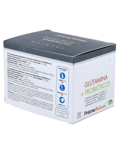 Prisma Natural Glutamina + Probióticos 30 Sticks