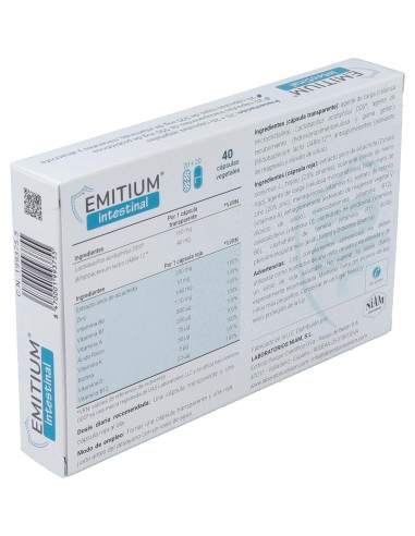 Emitium Intestinal 20+20 Caps Vegetales
