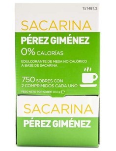 Sacarina Perez Gimenez 750 Sobres 2 Comp