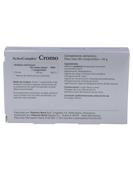 Activecomplex Cromo 100Mcg.60Comp.