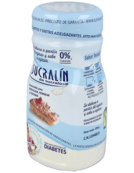Sucralin De Sucralosa Endulzante Granulado 190 G