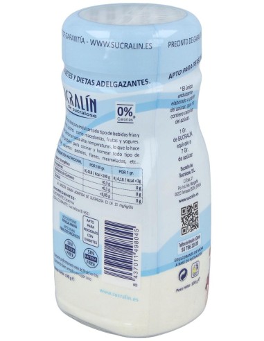 Sucralin De Sucralosa Endulzante Granulado 190 G