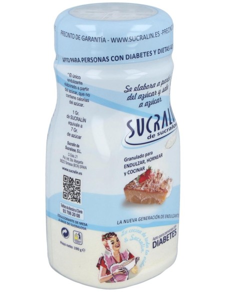 Sucralin De Sucralosa Endulzante Granulado 190 G