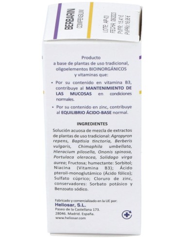 Heliosar Berbarin Compensium Gotas 50Ml
