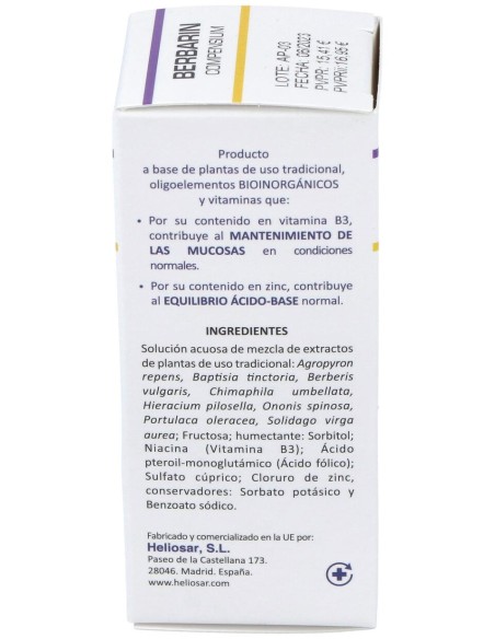 Heliosar Berbarin Compensium Gotas 50Ml