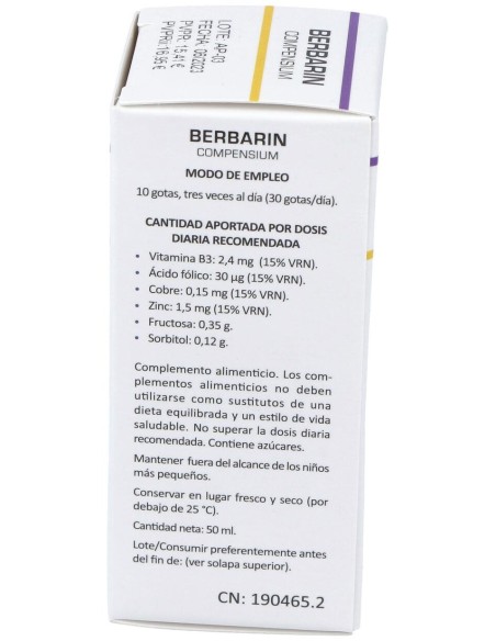 Heliosar Berbarin Compensium Gotas 50Ml