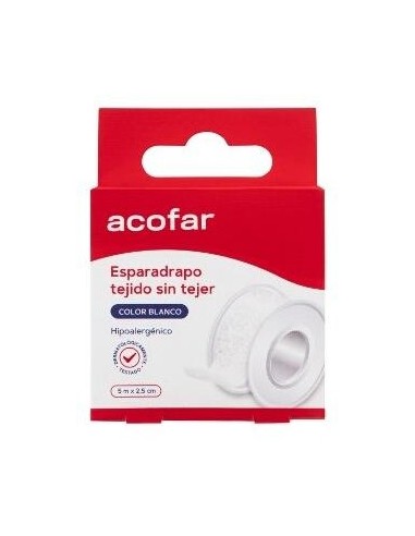 Acofar Esparadrapo Tejido Sin Tejer Blanco 5X2_5Cm 1Ud