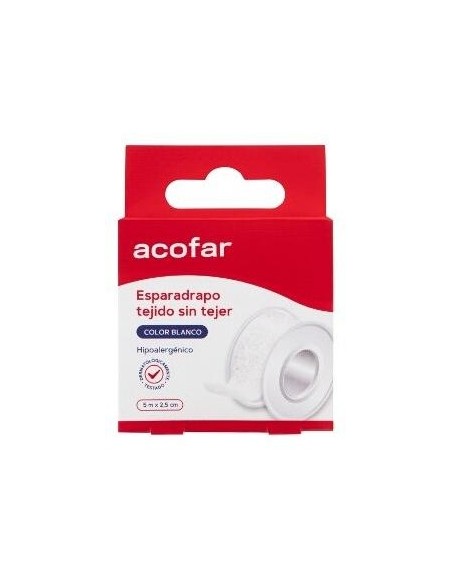 Acofar Esparadrapo Tejido Sin Tejer Blanco 5X2_5Cm 1Ud