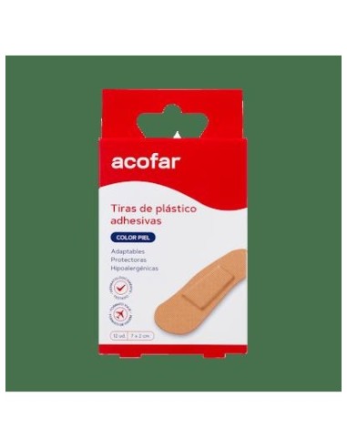 Acofar Apósito Adhesivo Plástico Viaje 12 Tiras