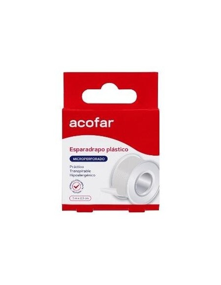 Acofar Esparadrapo Microperforado Plástico Blanco 5X2_5Cm