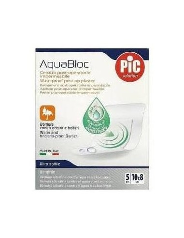 Pic Aquabloc Post Op Antibacteriano Aposito Esteril 10 X 8 Cm 5