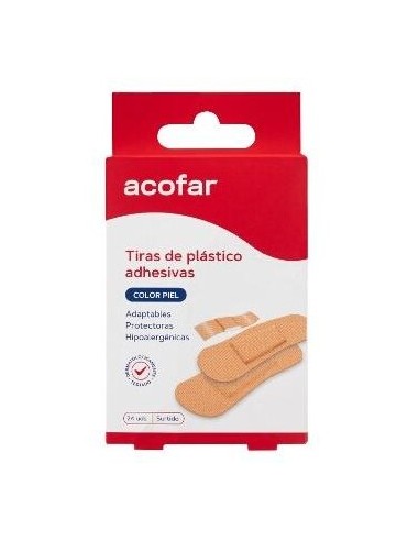 Acofar Apósito Adhesivo Tiras Plástico 24Uds