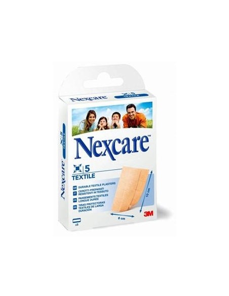 Nexcare® Textile Strips Tiras Adhesivas 10X6Cm 5Uds