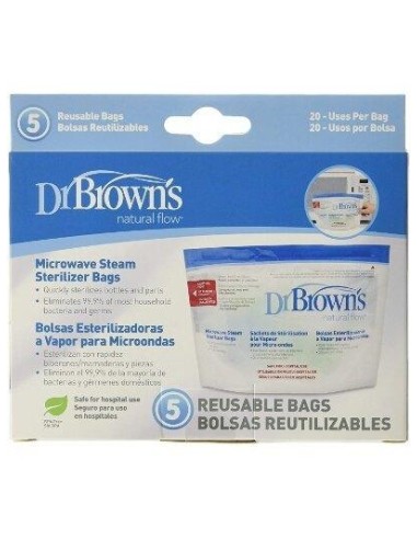 Dr. Brown'S 1 Bolsa Esterilizacion A Vapor Microondas 5Uds